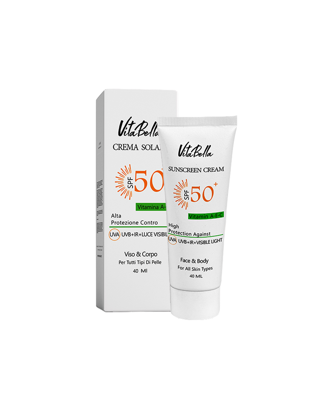 کرم ضدآفتاب spf50 بی رنگ ویتابلا